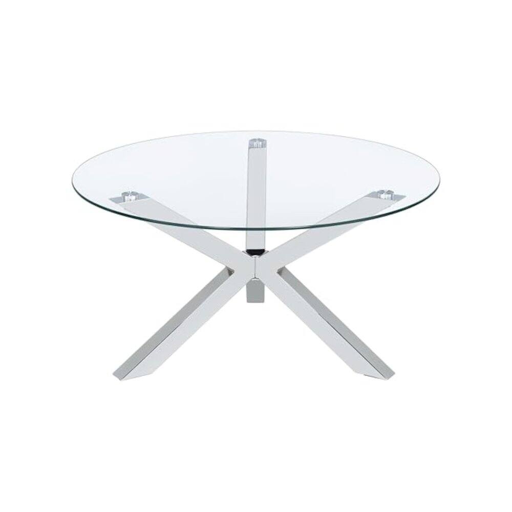 Alt View 4. Coaster Co. of America - Kenzie 2-piece Round Coffee and End Table Set Chrome - Chrome.