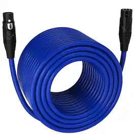 Lyxpro - 300 ft Balanced XLR Cable, Male to Female, 3 Pin Microphone Cable - Blue