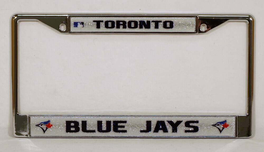 Toronto Blue Jays Baseball - Sparkly Glitter Bling Look - Chrome License Plate Frame