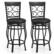 Front. Costway - Set of 2 Vintage Metal Swivel Bar Stools 26" Bistro Upholstered Dining Chairs - Black.