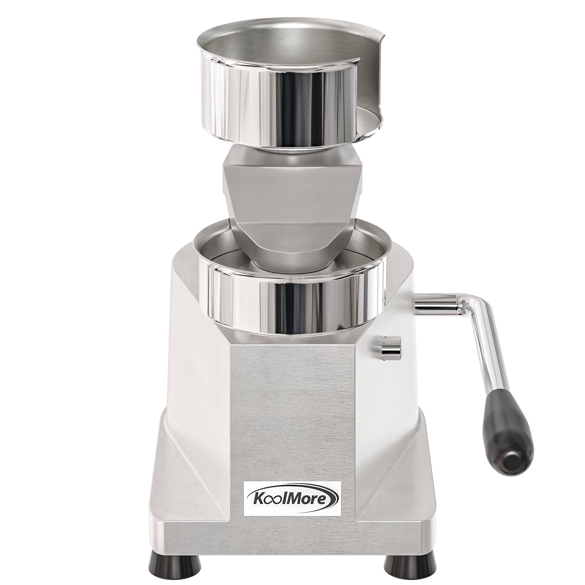 Alt View 2. Koolmore - 4 in. Heavy-Duty Hamburger Patty Molding Press with Handle, CHM-4. - Stainless Steel.