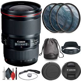 Canon - EF-S 18-135mm f/3.5-5.6 IS USM Lens (1276C002) + Filter Kit + More - Black
