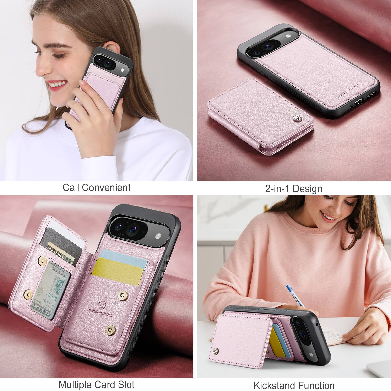 Call Convenient  
2-in-1 Design  
Multiple Card Slot  
Kickstand Function