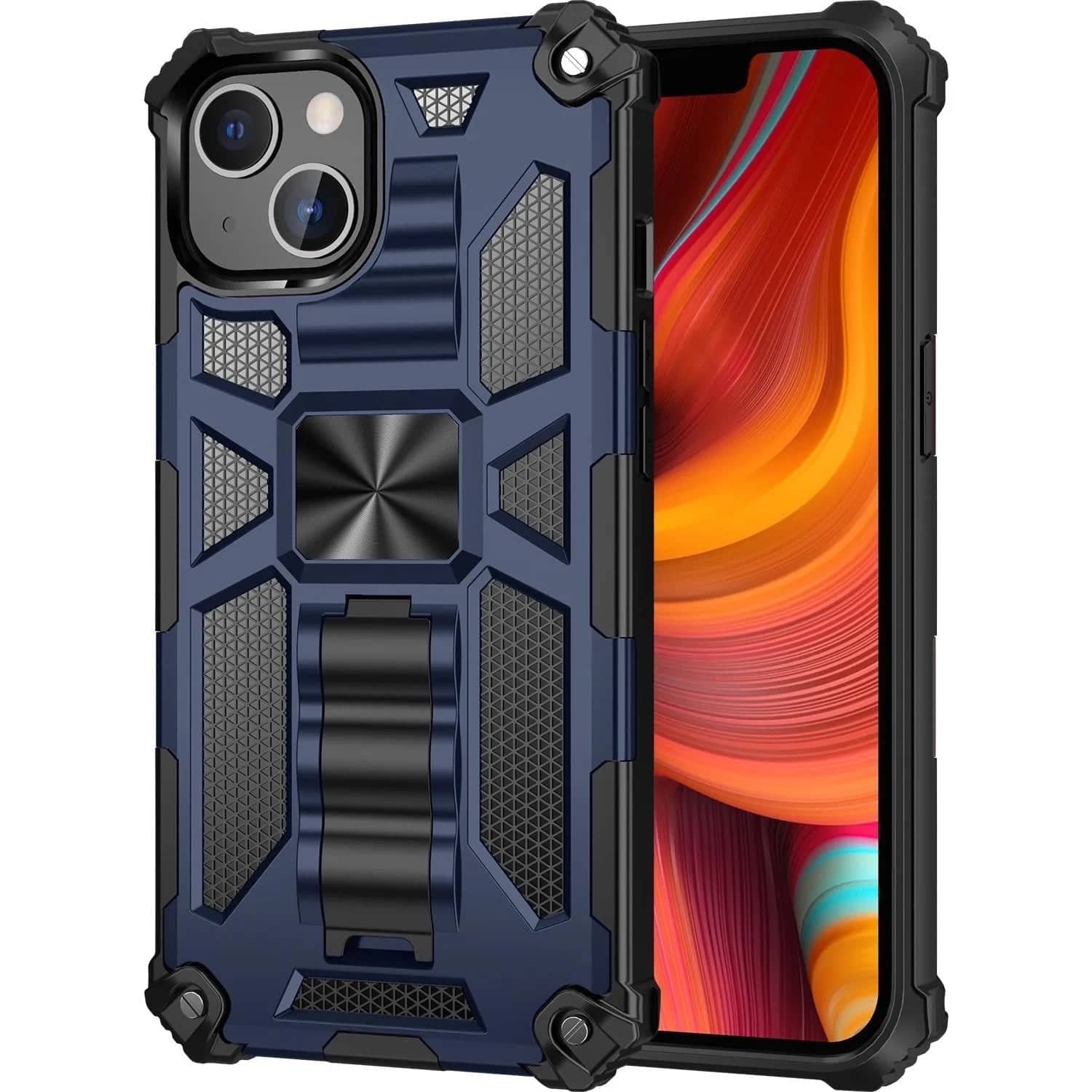 RomeTech - Rome Tech Armor Case with Kickstand for iPhone 13 - Blue