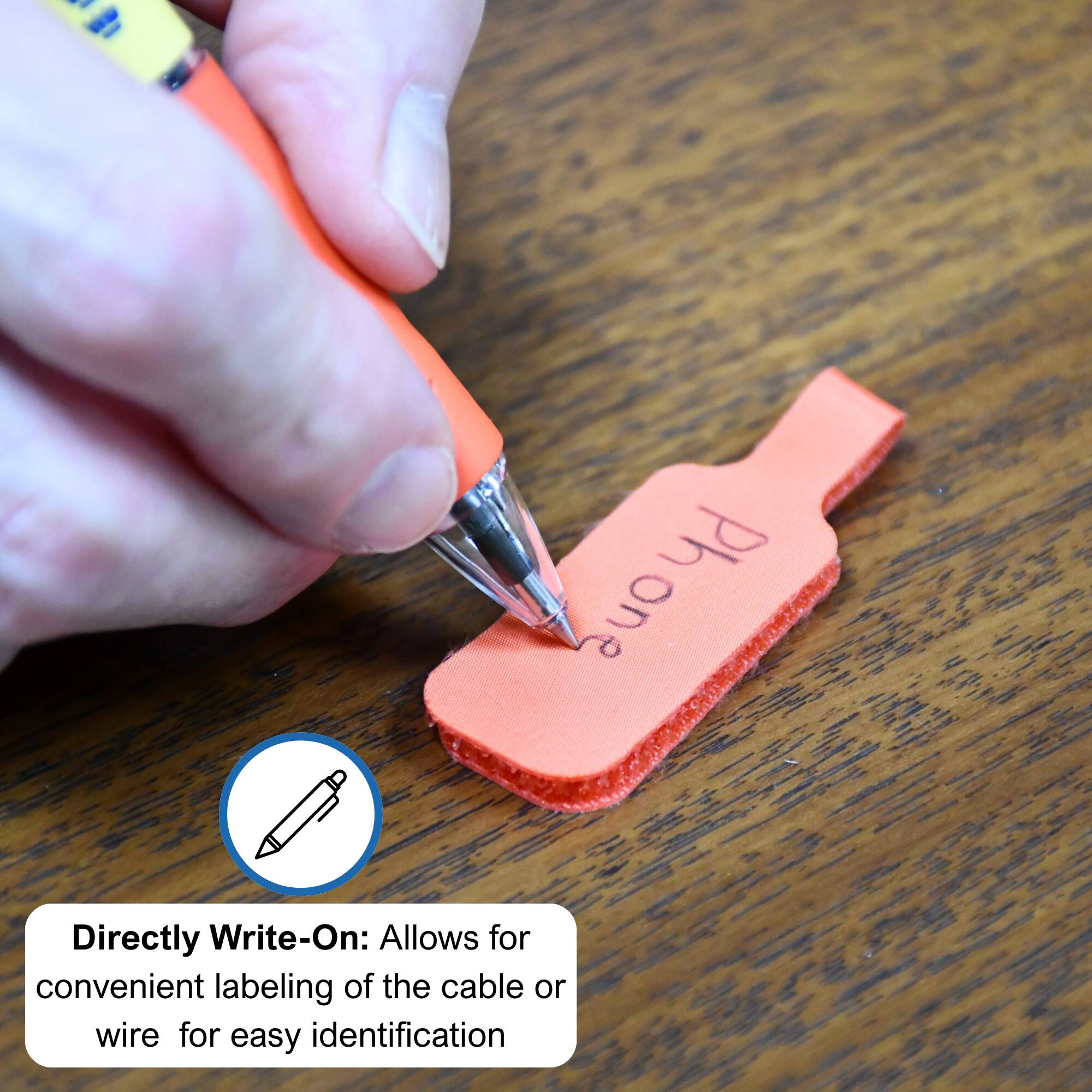 Directly Write-On: Allows for convenient labeling of the cable or wire for easy identification