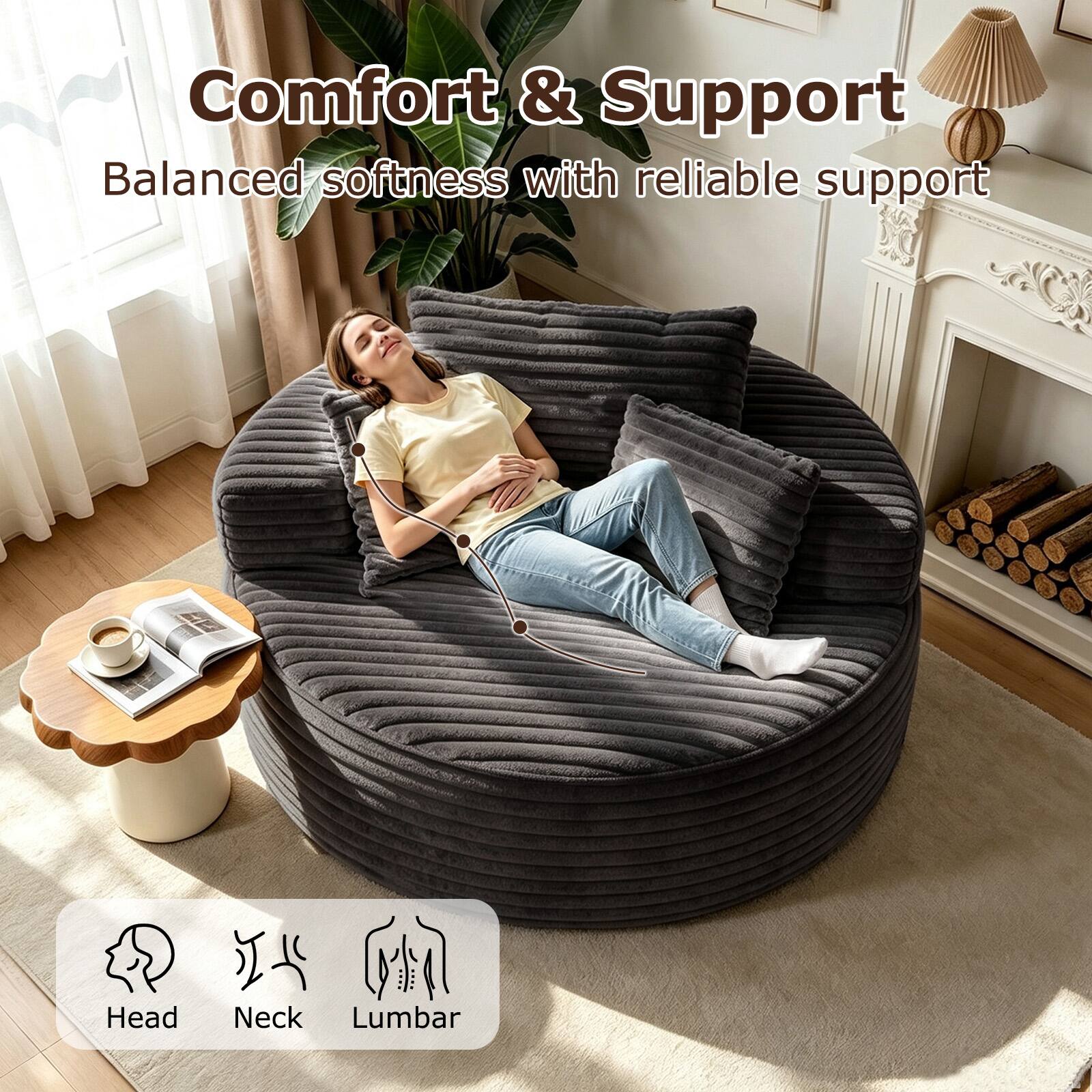 Comfort & Support  
Balanced softness with reliable support  

Head  
Neck  
Lumbar