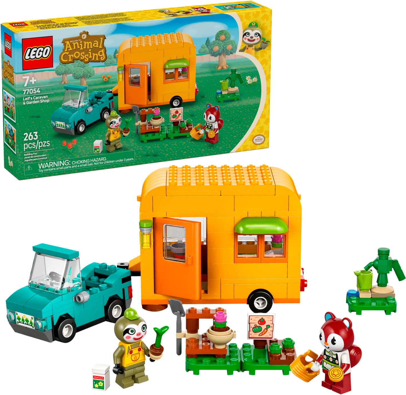 LEGO - Animal Crossing Leif's Caravan & Garden Shop Building Toy 77054 - Front_Zoom