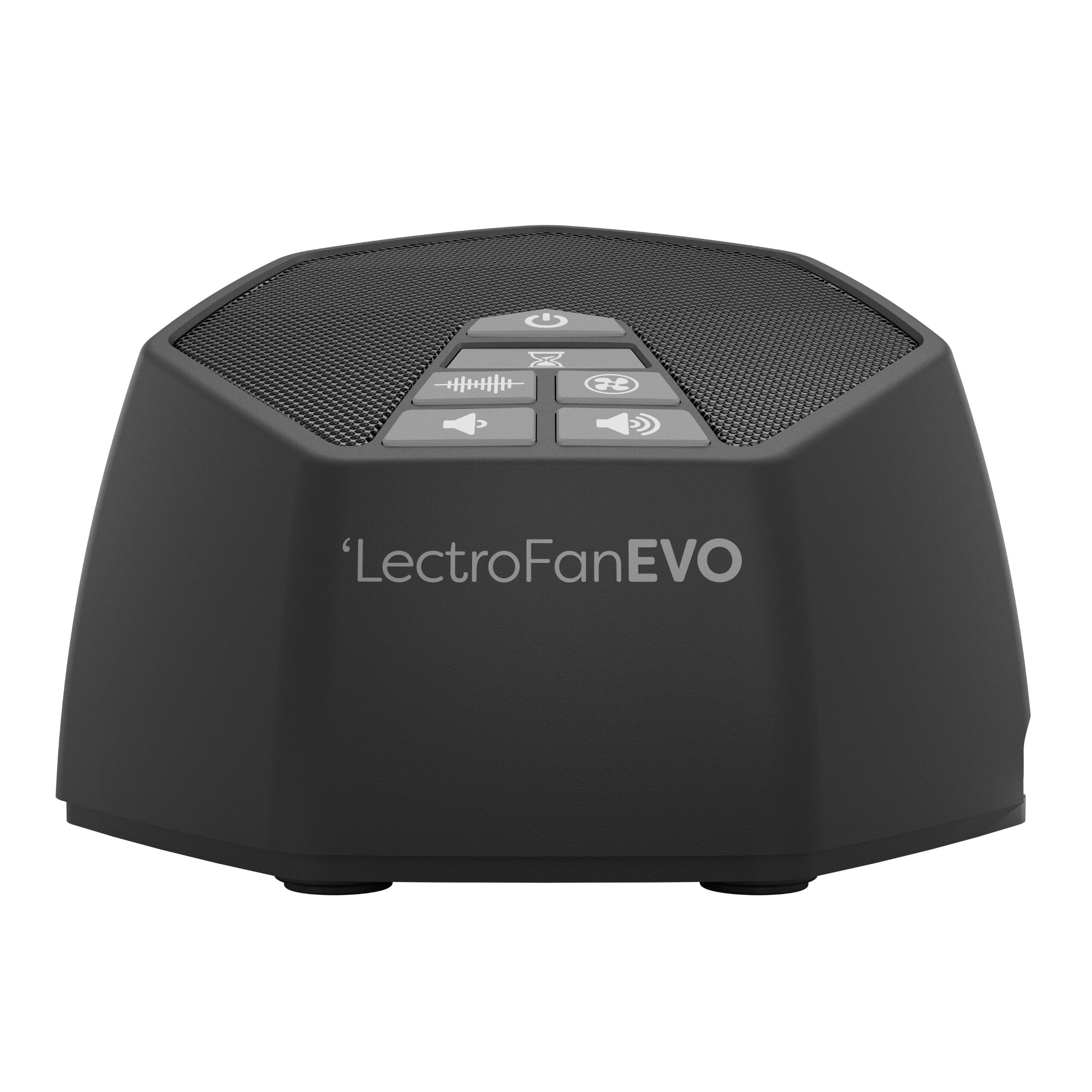 Front. Adaptive Sound Technologies - LectroFan EVO White Noise Machine - Compact Sleep Sound Machine - 22 Non-Looping Fan, White & Ocean Noise Variations.
