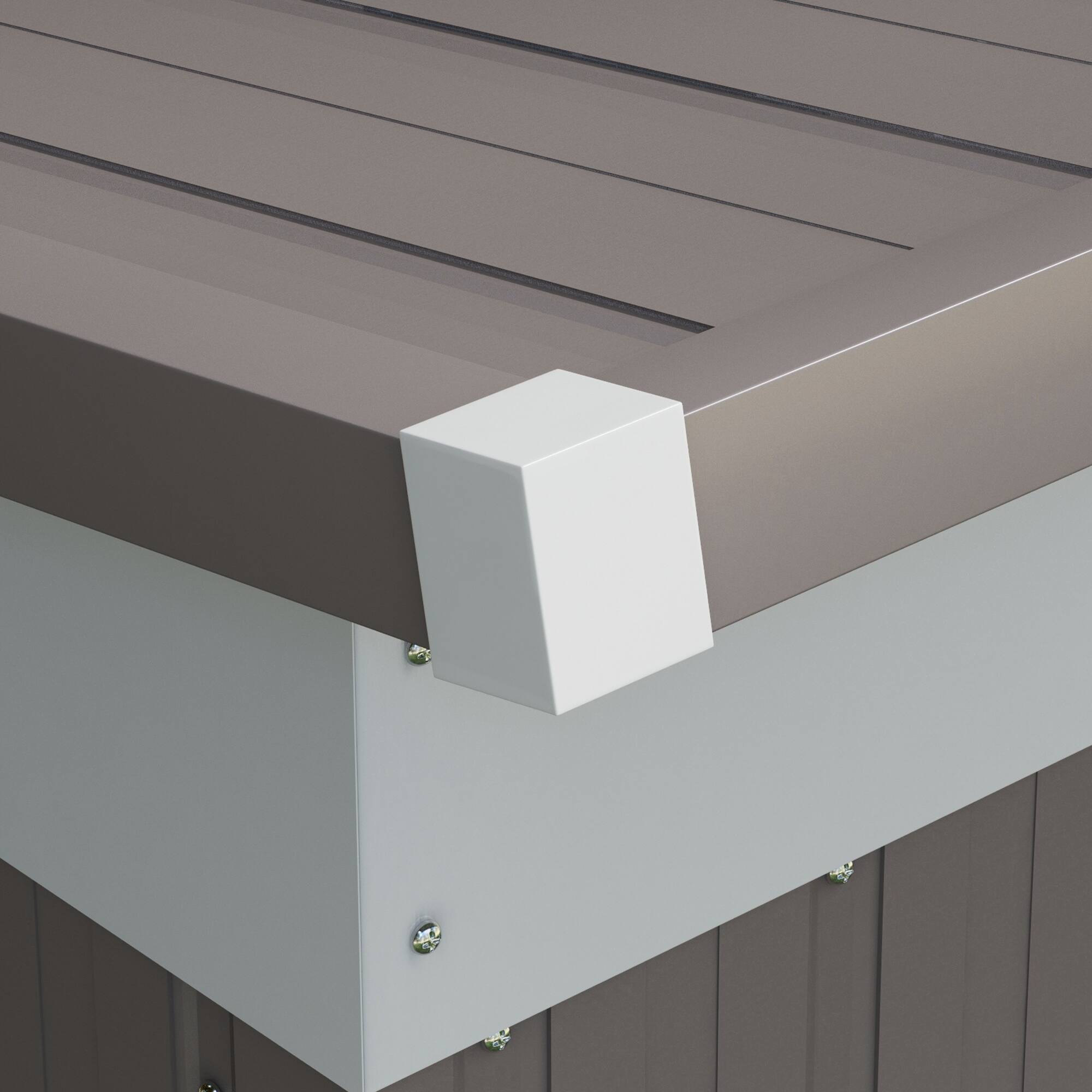 Alt View 8. Outsunny - 8' x 4' Metal Lean to Garden Shed, Outdoor Storage Shed, Garden Tool House with Double Sliding Doors.