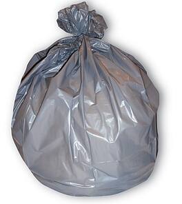 Heritage Bag - 56 Gallon Industrial Trash Bag, 44" x 55", Low Density, 1.6 Mil - Gray