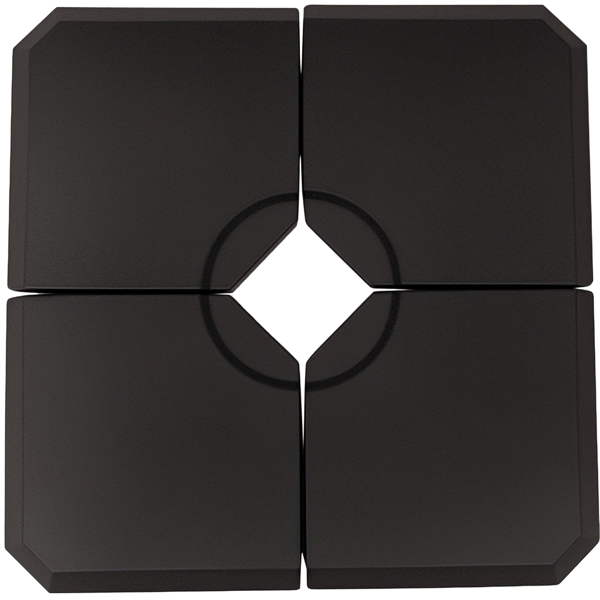 Outsunny - 4-Piece Heavy Duty Cantilever Offset Umbrella Stand Base Weight, 264 lb. Capacity - Black