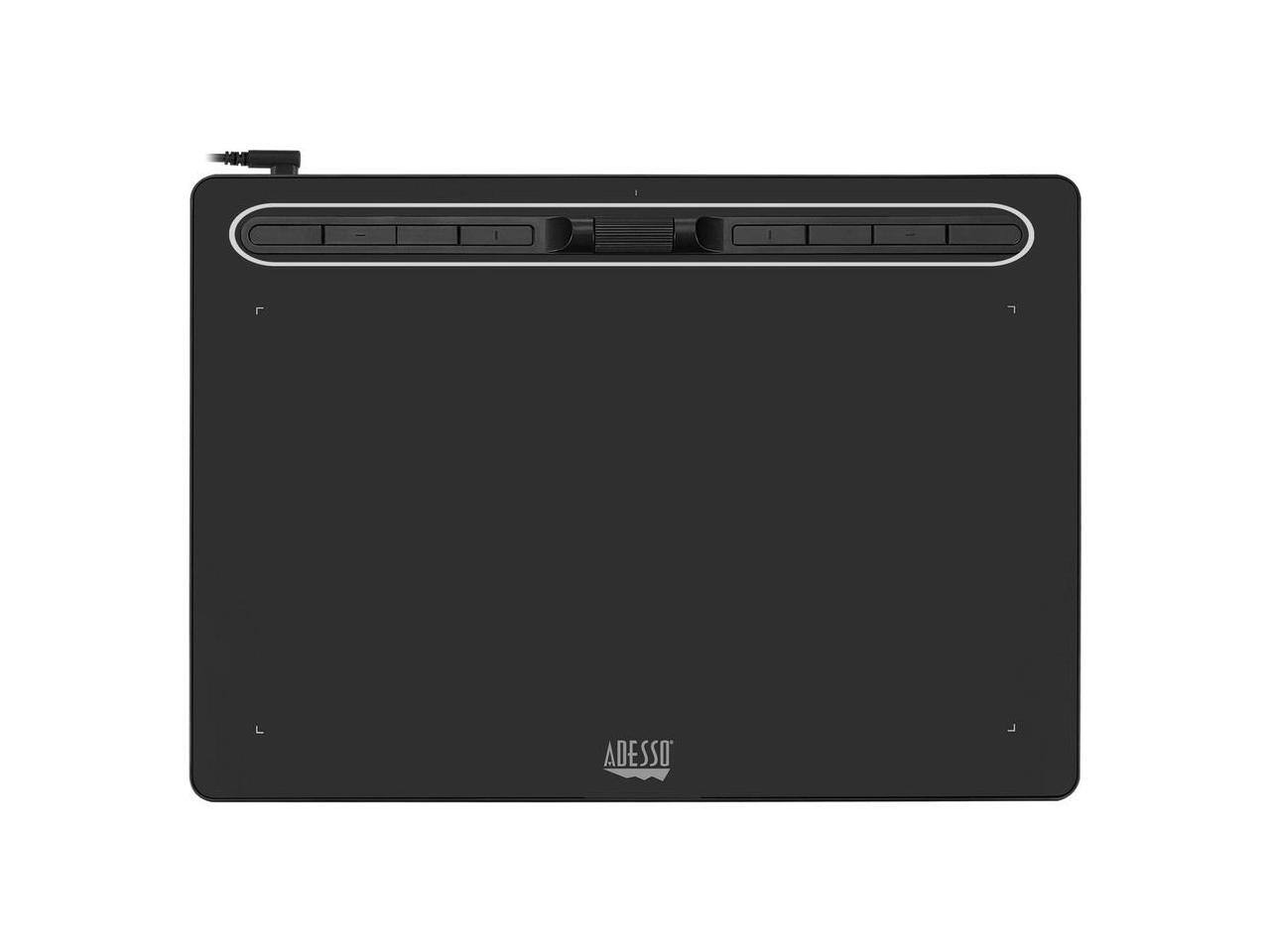 Alt View 7. Adesso - Adesso 12" x 7" Graphic Tablet - 5080 lpi, 8192 Pressure, Pen - Mac/PC - Black - Black.