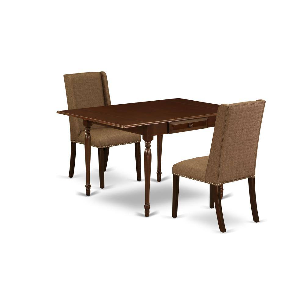 Left. East West Furniture - Dining Room Set Mahogany - Brown.