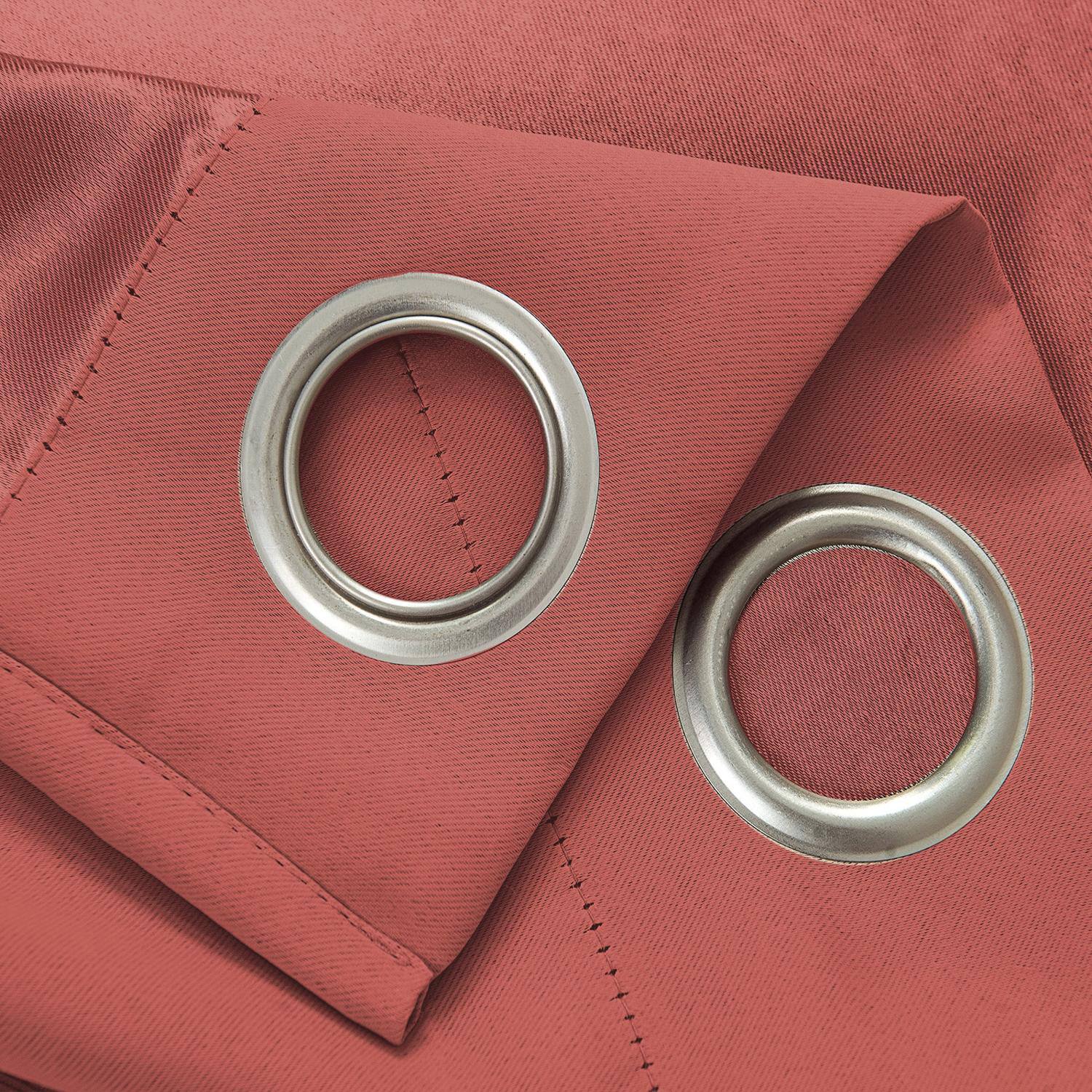 Angle. RT Designers Collection - RT Designers Collection Anchorage Blackout Grommet Curtain Panel 54" x 84" Coral - Coral.