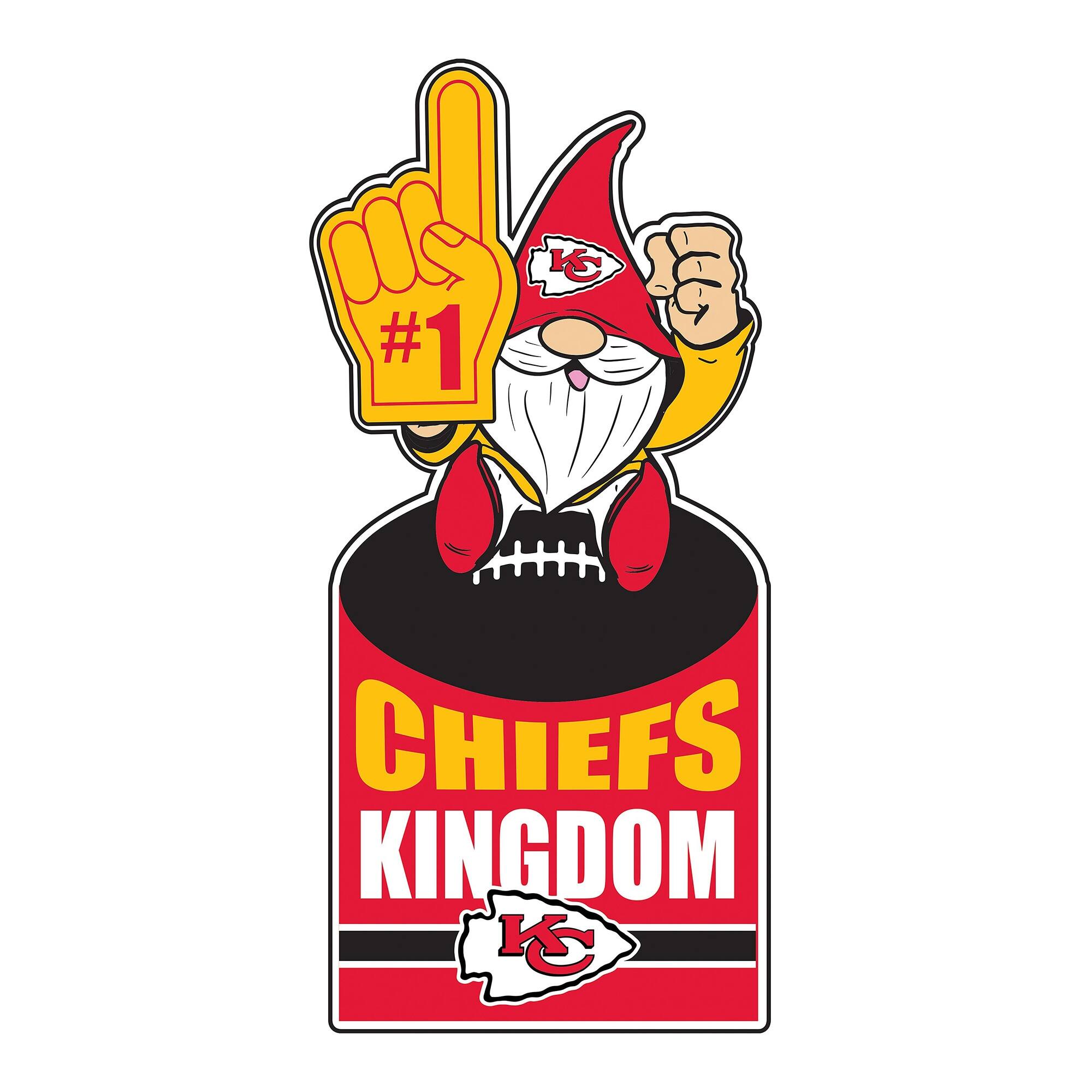 Kansas City Chiefs 30" Metal Gnome 3-in-1 Outdoor Yard Sign
