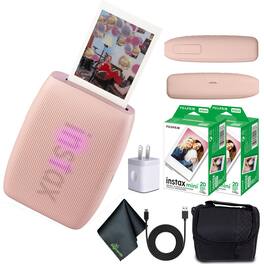 Fujifilm - INSTAX MINI LINK 3 Smartphone Printer + 40 Instant Film - Rose Pink