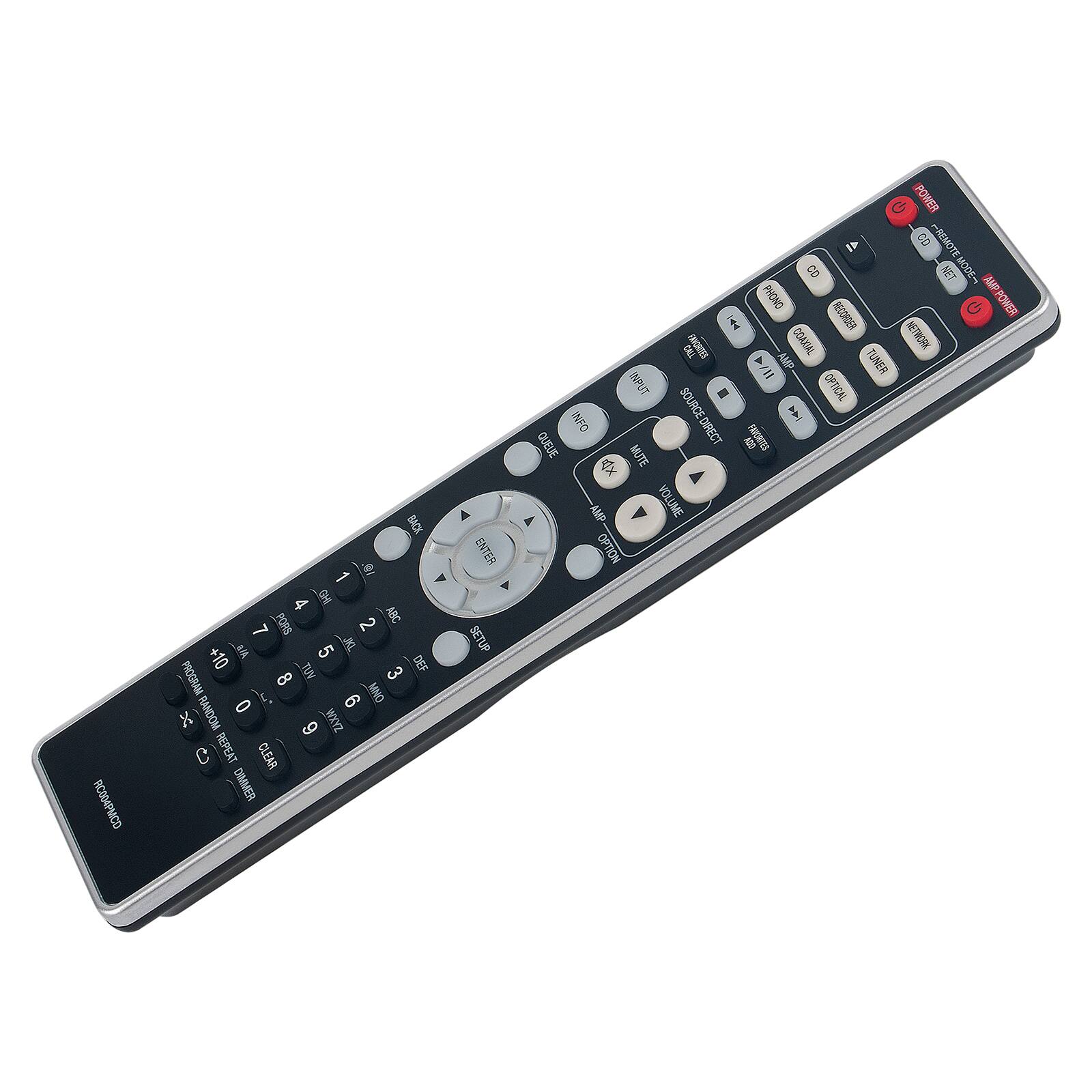 CORACOR XW9 1 4 BH PORS 2 ABC 7 +10 i 5 TUV 3 DEF PROGRAM 0O MNO 0 9 X BANDOM 6 WXYZ C REPEAT CLEAR DIMMER ENTER SETUP G POWER 41 DD REMOTE cD 00E PHONO ANCORO G AMP POWER  SENOH COARAL AVGRLEN 8 21 AMP TUNER TUTS - OPTICAL SOURCE  INFO DRECT anano  IO  MUTE AMP VOLUME OPTION

- POWER
- REMOTE
- CD
- TV
- DVD
- TUNER
- AM/FM
- TV/AV
- DIRECT
- MUTE
- VOLUME
- OPTION
- INPUT
- SUBTITLE
- DIRECT
- OPTICAL
- REPEAT
- CLEAR
- DIMMER
- ENTER
- SETUP
- G
- POWER
- 1
- 2
- 3
- 4
- 5
- 6
- 7
- 8
- 9
- 0
- ABC
- DEF
- GHI
- JKL
- MNO