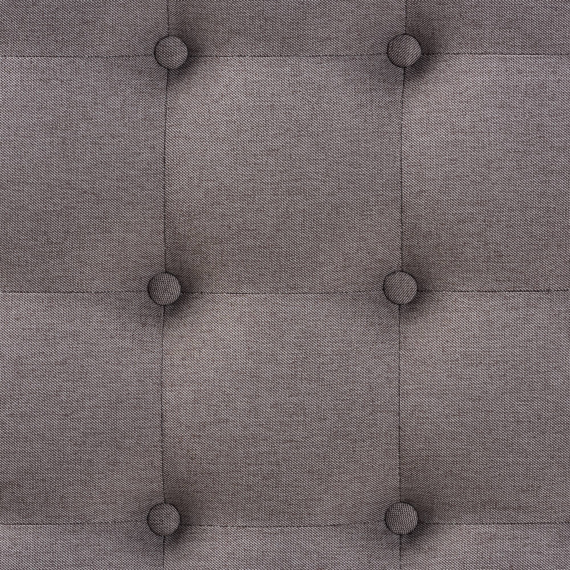 Left. Baxton Studio - Alvere Modern and Contemporary Fabric Upholstered Walnut Finished Cocktail Ottoman - Grey/Walnut.