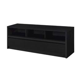 FurniFact - 59-Inch TV Stand with 3 Drawers and Contemporary Style - Black