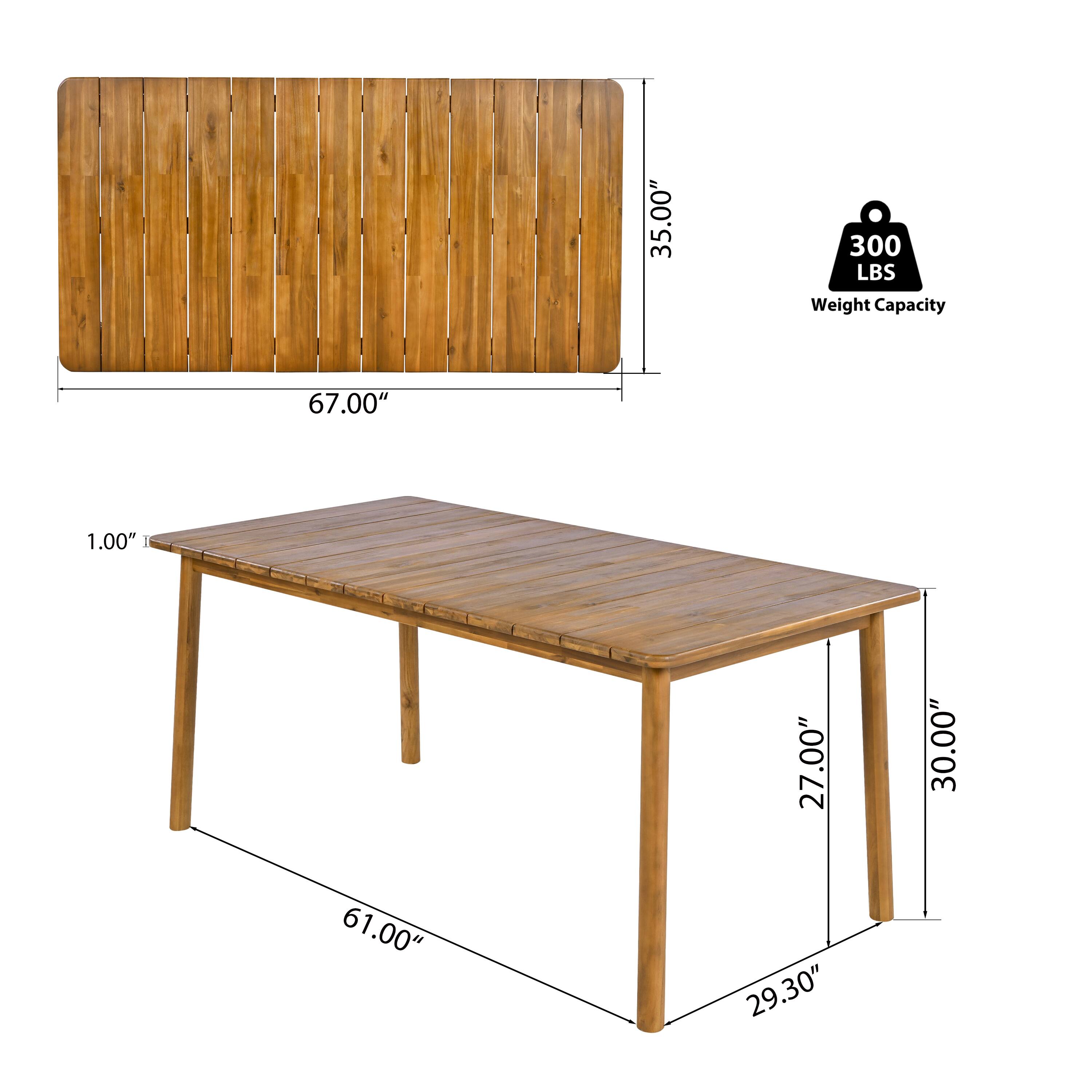 35.00" 300 LBS Weight Capacity  
67.00"  
1.00"  
27.00"  
30.00"  
61.00"  
29.30"