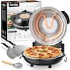 OSTBA Crispy crust pizza at home
Model: QL32WT ELECTRIC PIZZA MAKER
Power: 1200W
Temperature: 0-800F
Timer: 12 min
Baking Time: 1 min