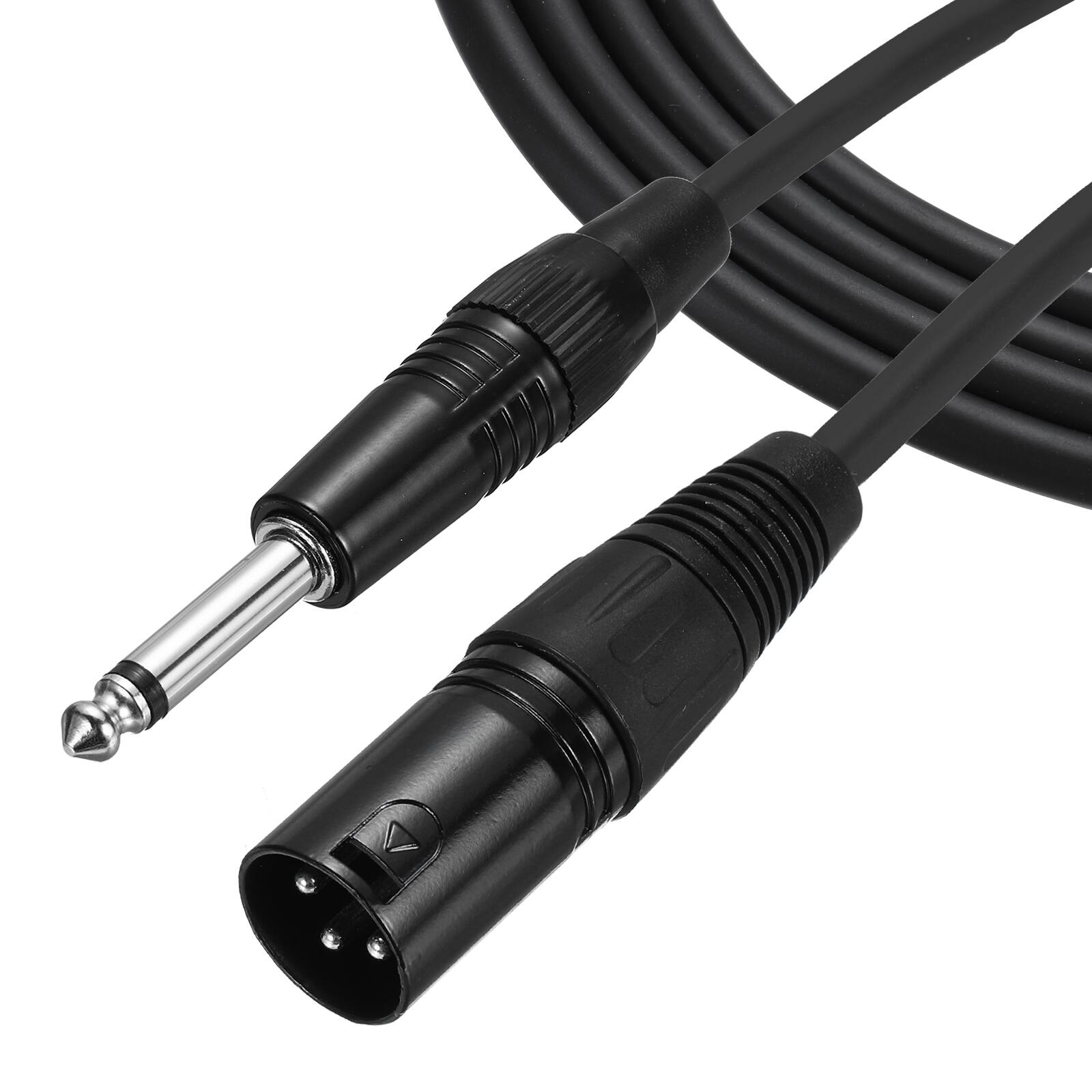 Front. Unique Bargains - 6.35mm (1/4") TS Male to XLR Male Interconnect Audio Microphone Cable for Stage Studio - Black.