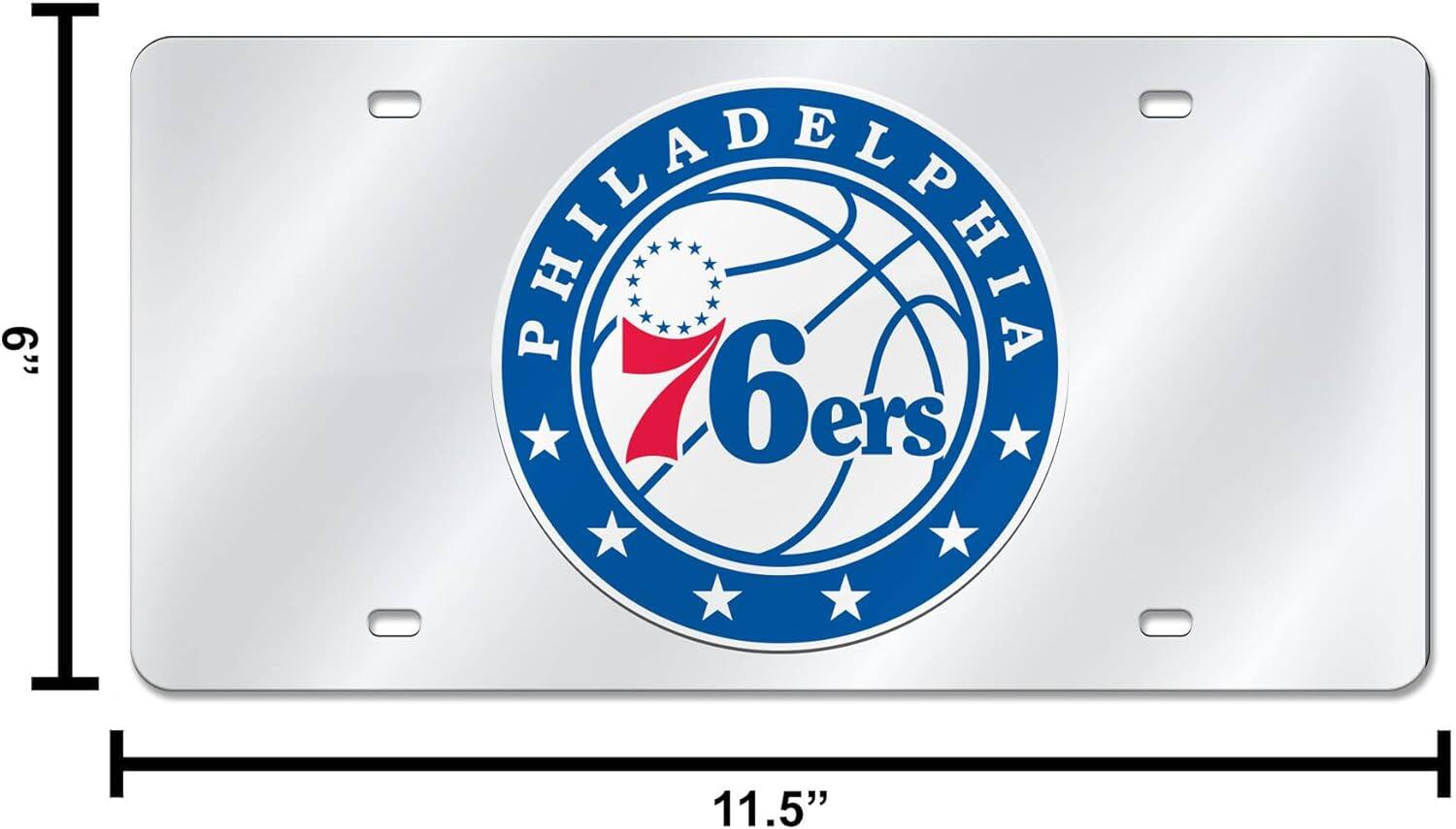 6" x 11.5"  
PHILADELPHIA 76ers