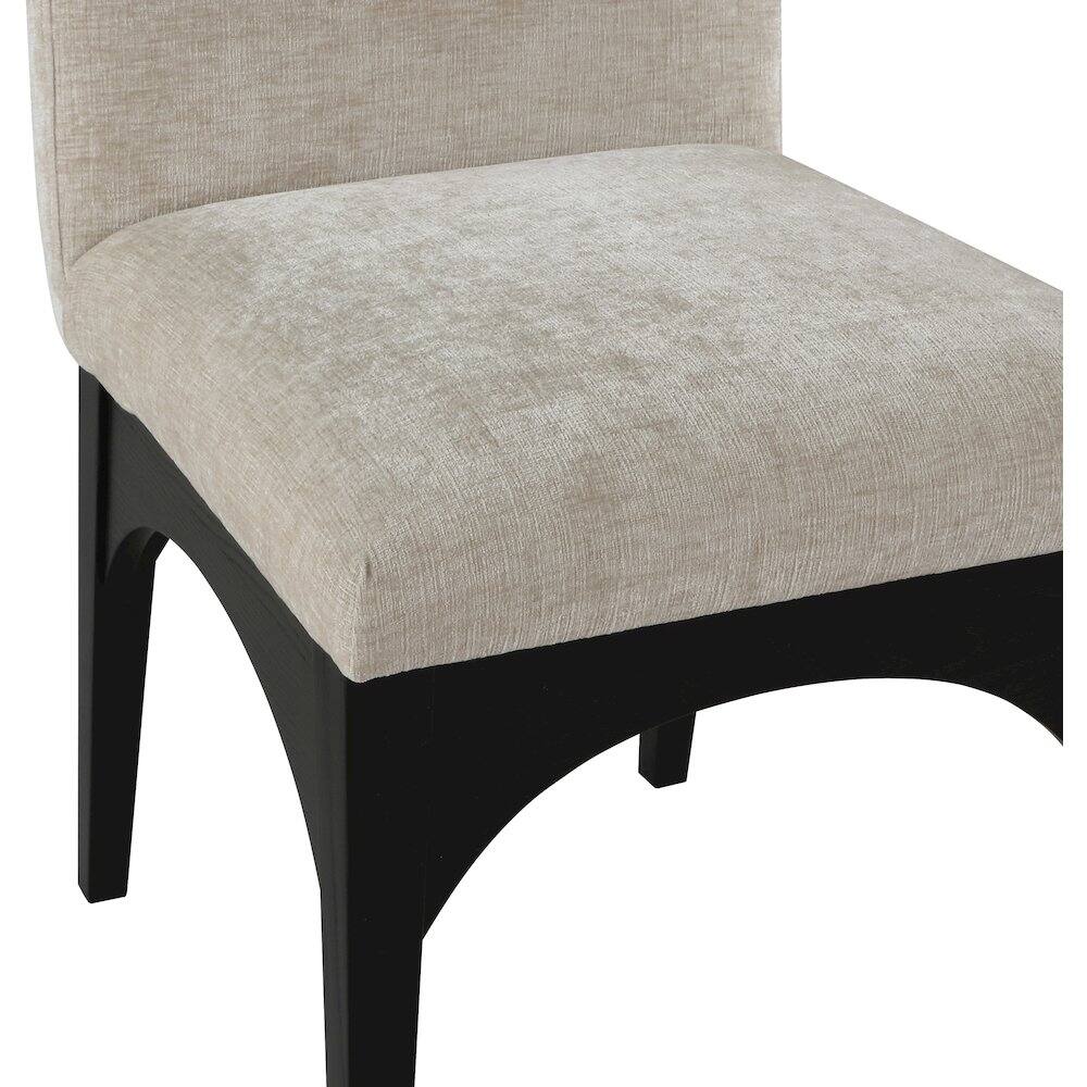 Alt View 4. Meridian Furniture - Waldorf Beige Chenille Fabric Dining Chair - Beige.