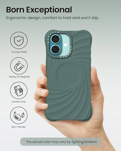 Born Exceptional  
Ergonomic design, comfort to hold and won't slip.  

2x Drop Shield  
Ready for MagSafe  
Comfort Grip  
Skin-Friendly  

The actual color may vary by lighting/screens