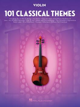 Hal Leonard - 101 Classical Themes for Violin – Instrumental Folio Softcover Featuring 101 Essential Classical Favorites
