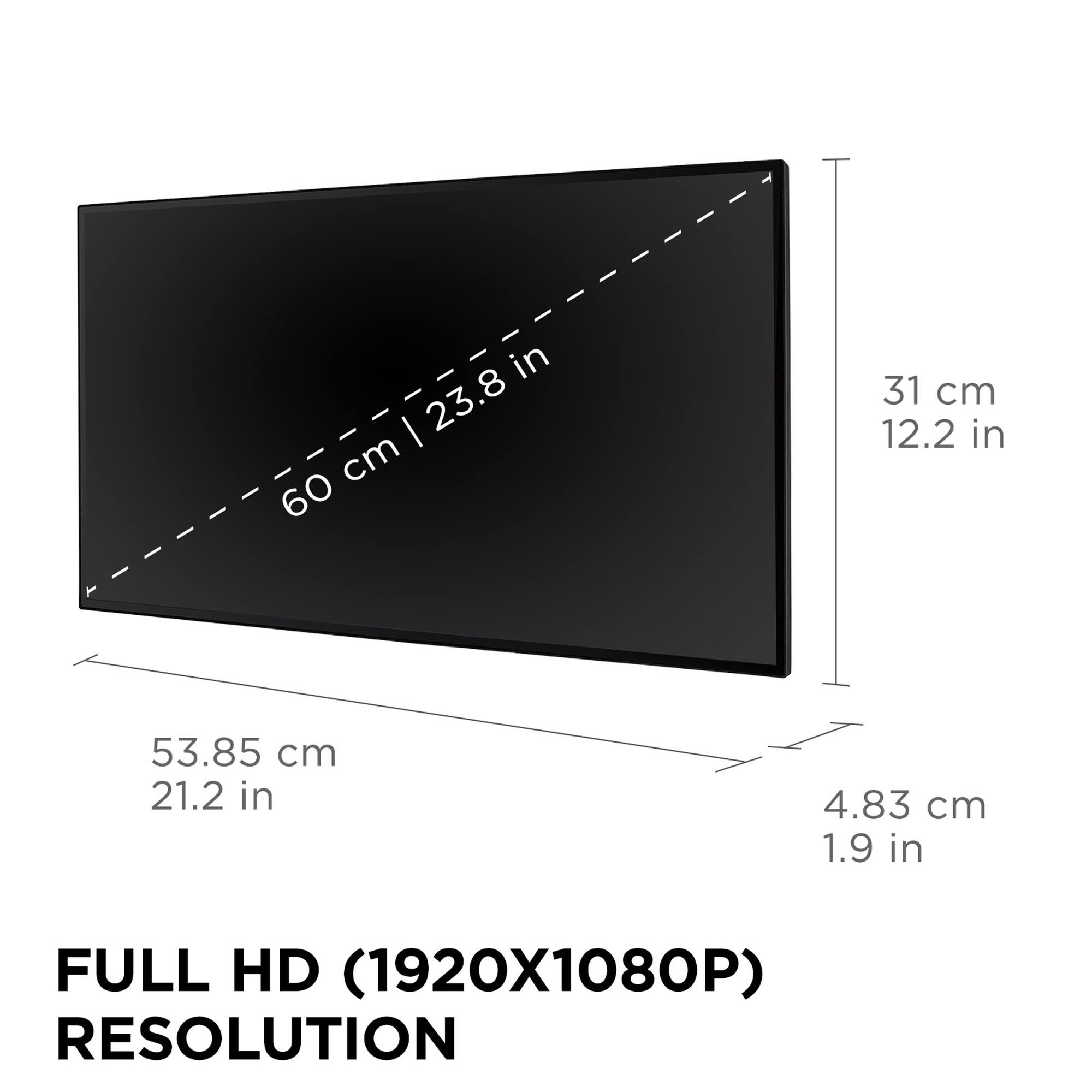 The text on the image reads: "Full HD (1920x1080p) Resolution."