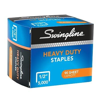 Swingline  
HEAVY DUTY STAPLES  
1/2"  
90 SHEET CAPACITY  
5,000