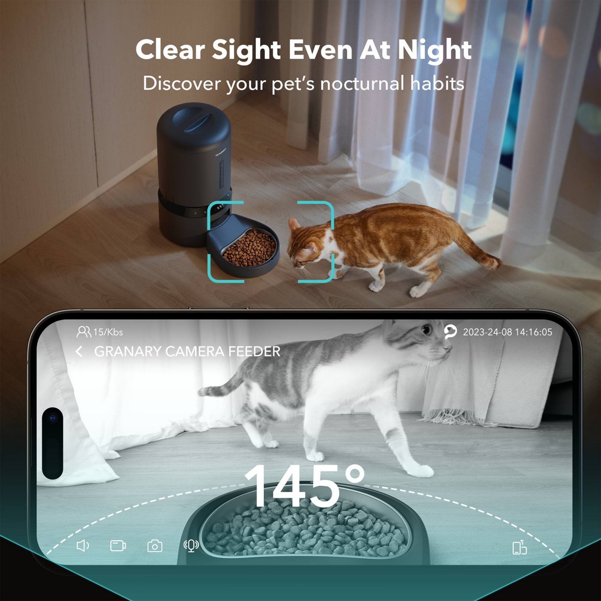Clear Sight Even At Night Discover your pet's nocturnal habits.