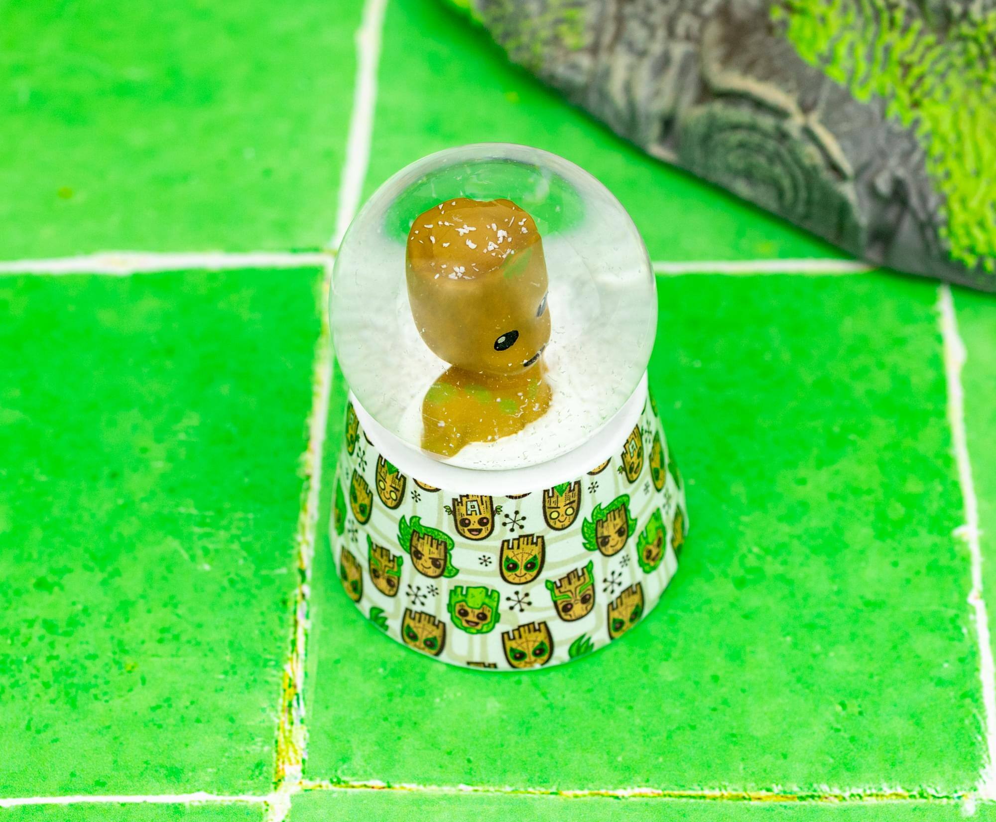 Alt View 4. Marvel - Marvel Studios Guardians Of The Galaxy Groot 3-Inch Mini Light-Up Snow Globe - White.