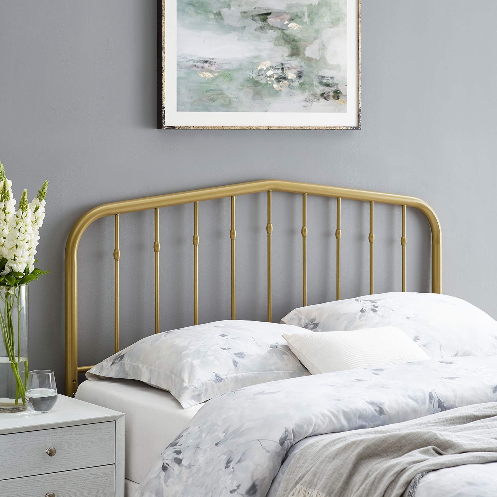 Lennon Metal Headboard by Modway - Gold