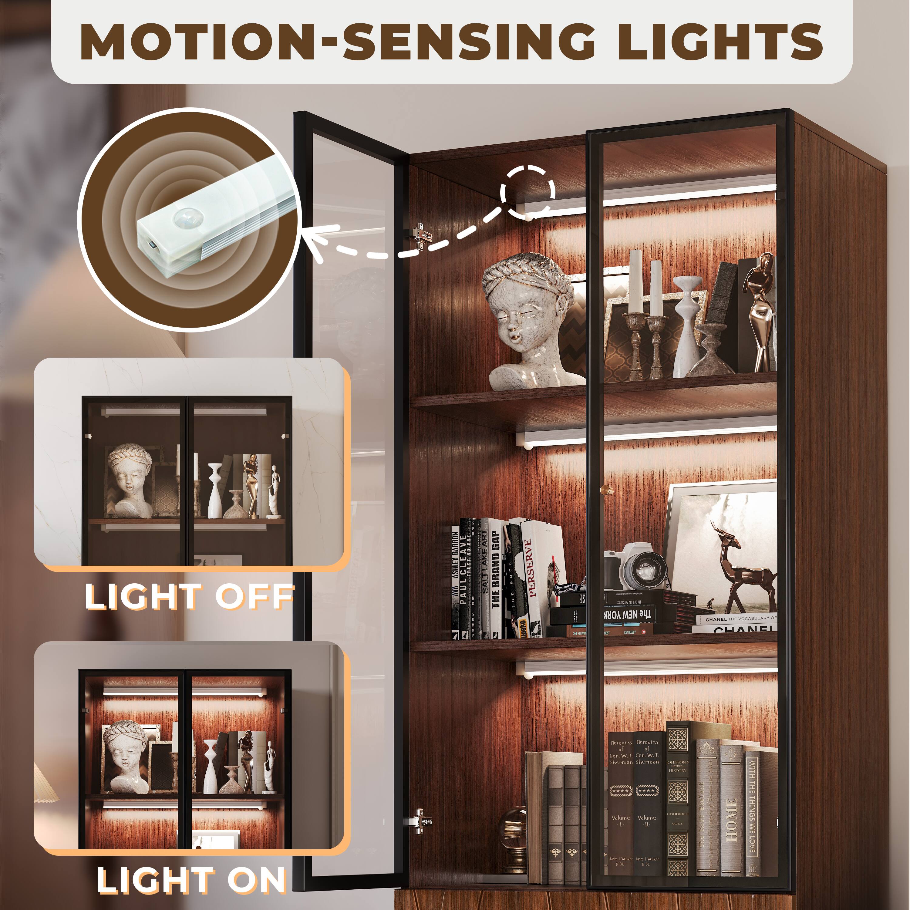 MOTION-SENSING LIGHTS

LIGHT OFF

LIGHT ON