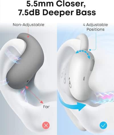Soundcore by Anker AeroFit 2 Open Ear Headphones with Adjustable Soundcore by Anker AeroFit 2 Open Ear Headphones with Adjustable