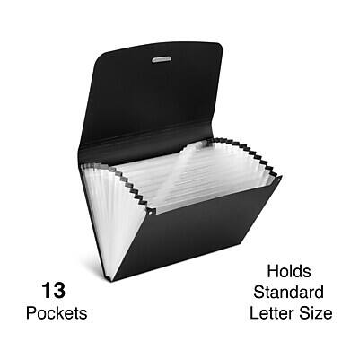 13 Pockets  
Holds Standard Letter Size