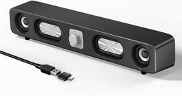 ACJPR - HiFi Computer Sound Bar – 6W Stereo, USB-Powered, Black