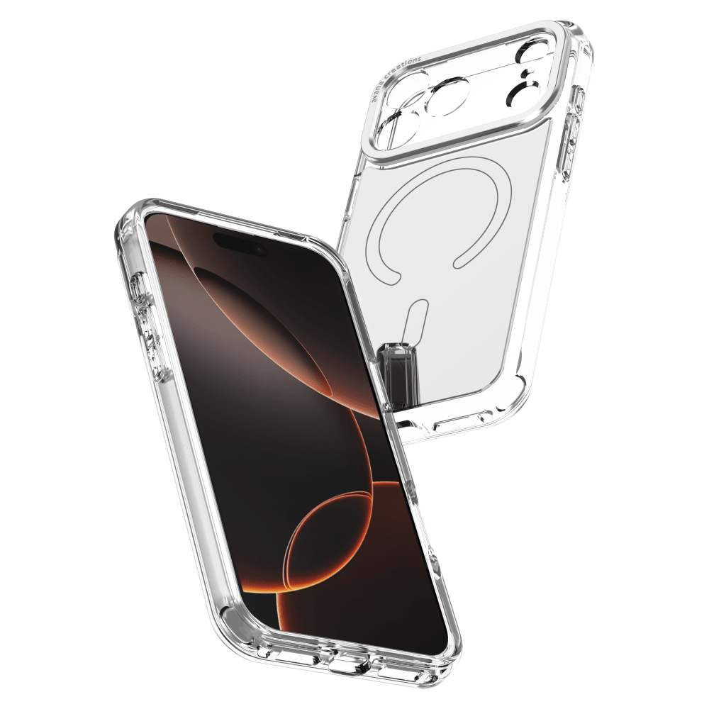 Alt View 1. Avana - Avana Glim Ice Series Case for MagSafe for iPhone 17 Pro Max - Clear/Mirror - Clear.