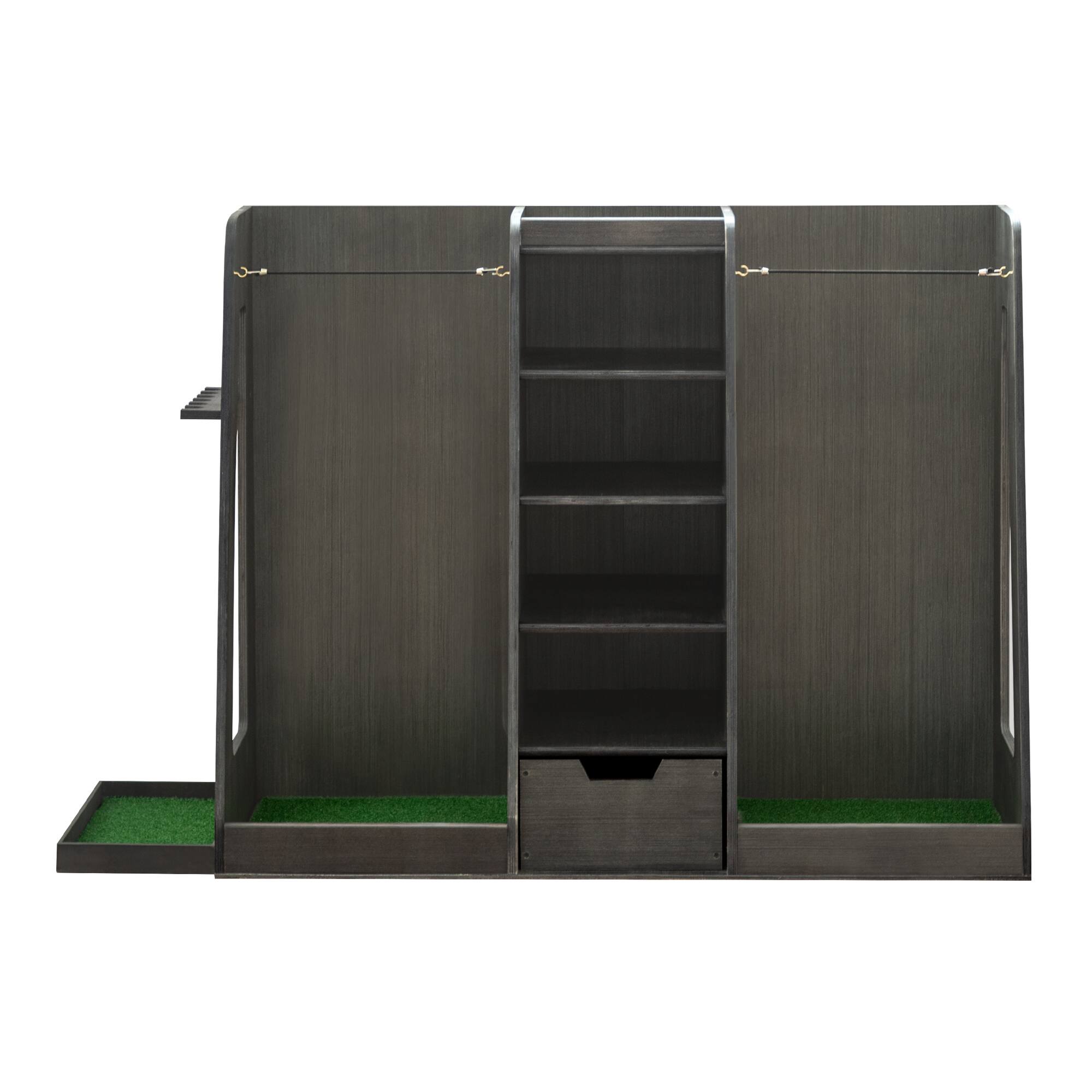 Alt View 6. ELEMENT ACE - Wooden Golf Bag Organizer with Drawers & Club Holders​​ - Gray.