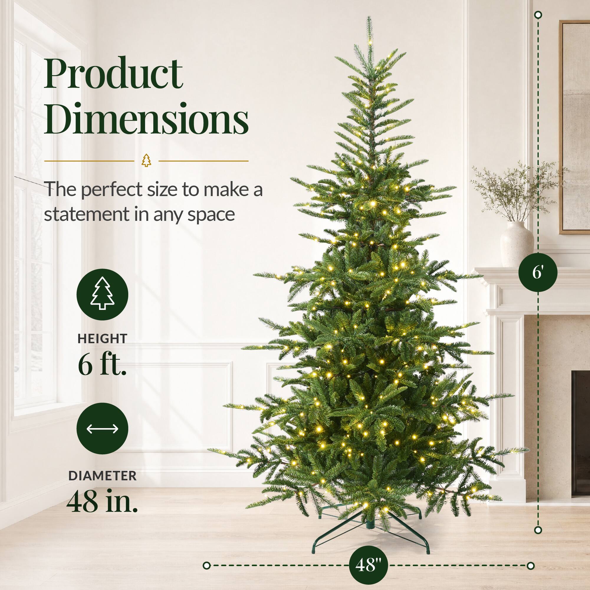 Product Dimensions

The perfect size to make a statement in any space

HEIGHT 6 ft.

DIAMETER 48 in.