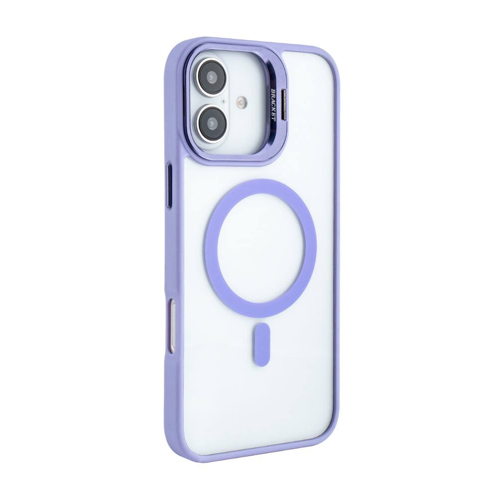 Reiko - Magnetic Phone Case With Built-In Invisible Kickstand Compatible With Iphone 16 Plus - Purple