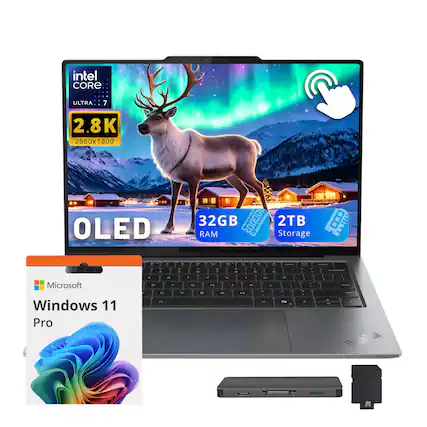 Intel Core Ultra 7
2.8K 2880x1800 OLED
32GB RAM
2TB Storage
Microsoft Windows 11 Pro