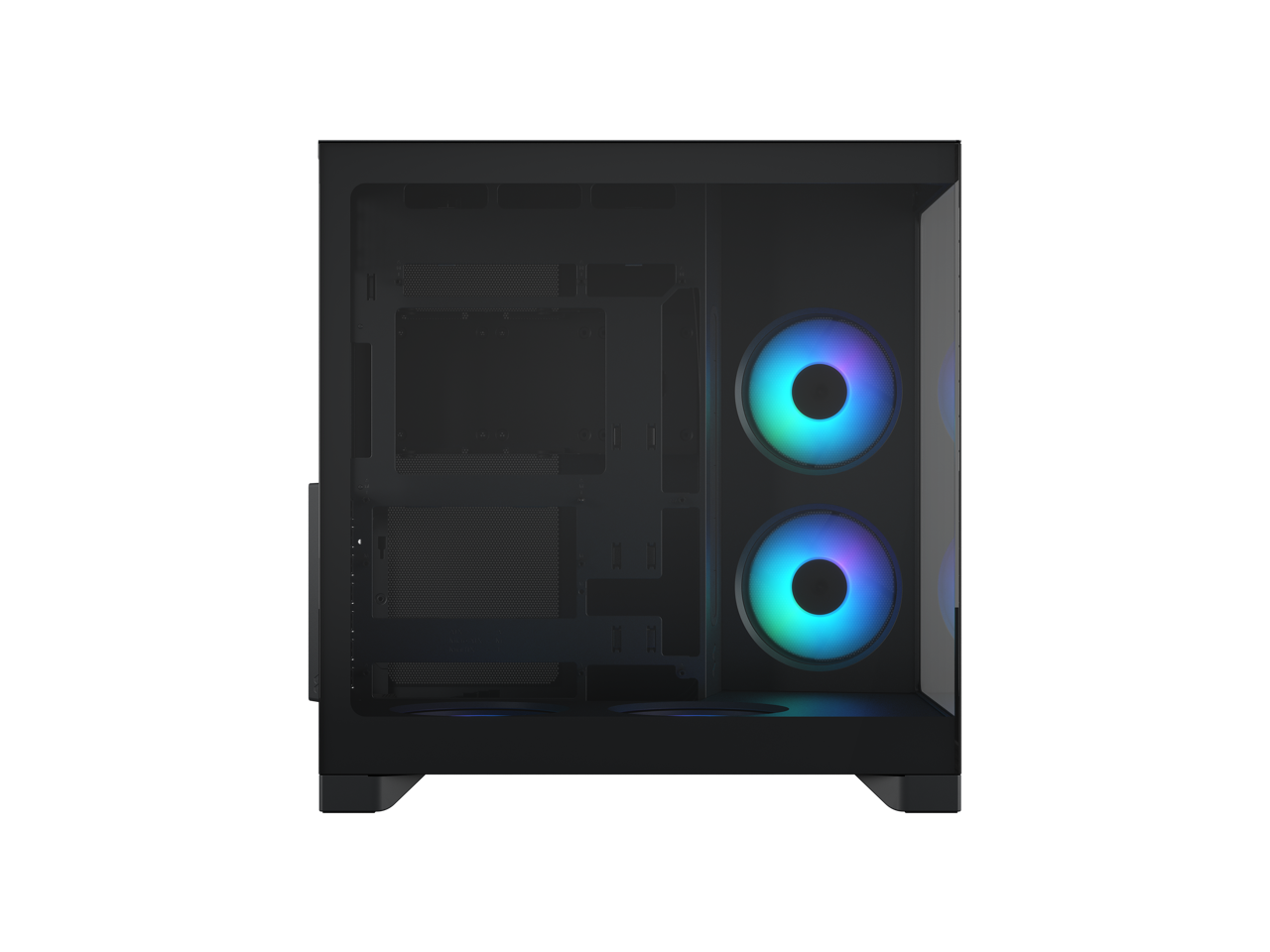 Alt View 7. Fractal Design - Fractal Design Pop 2 Vision Black RGB - Dual-Chamber Case with Glass Panels, 4 RGB Fans, Spacious E-ATX/ATX/mATX/ITX - Black.