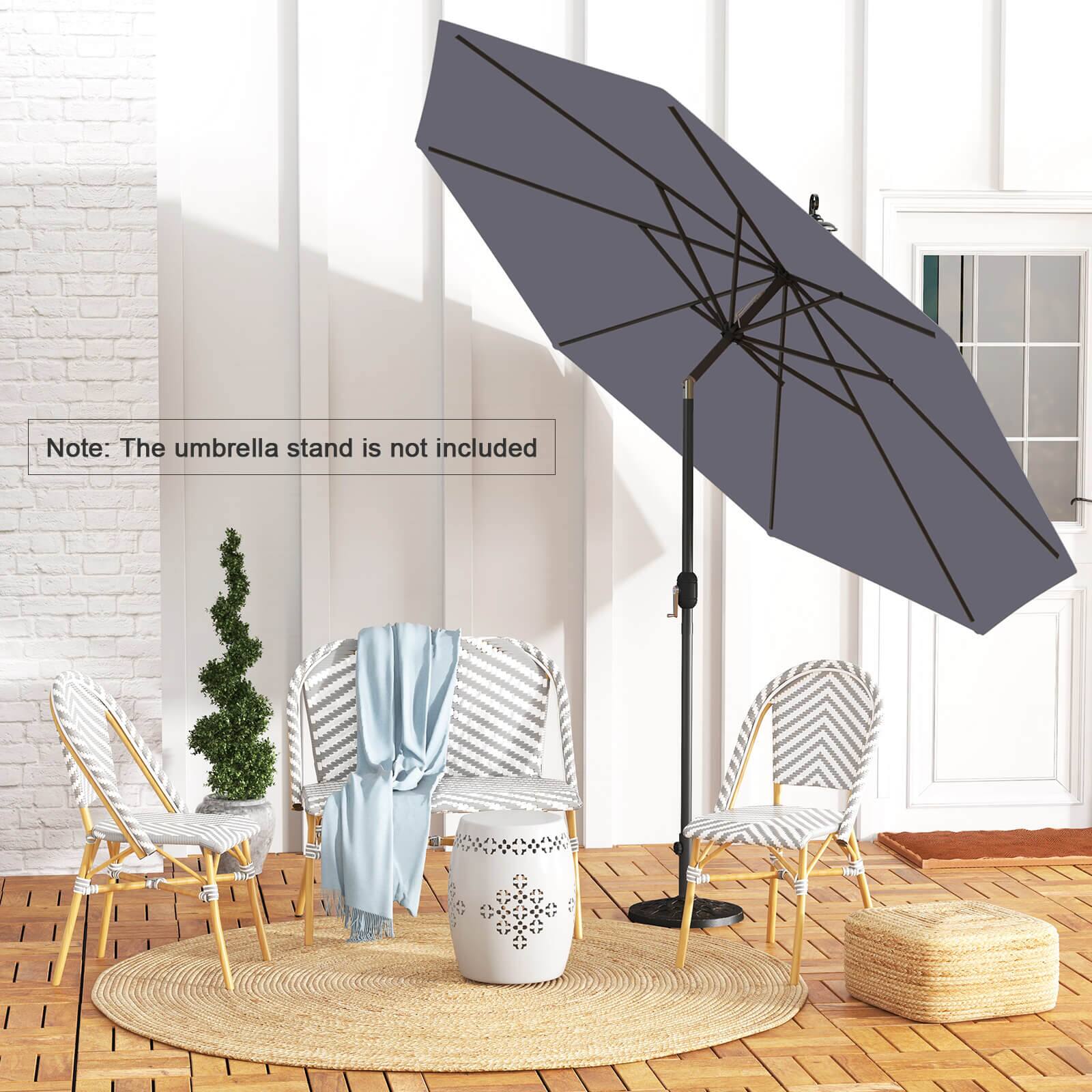 Note: The umbrella stand is not included