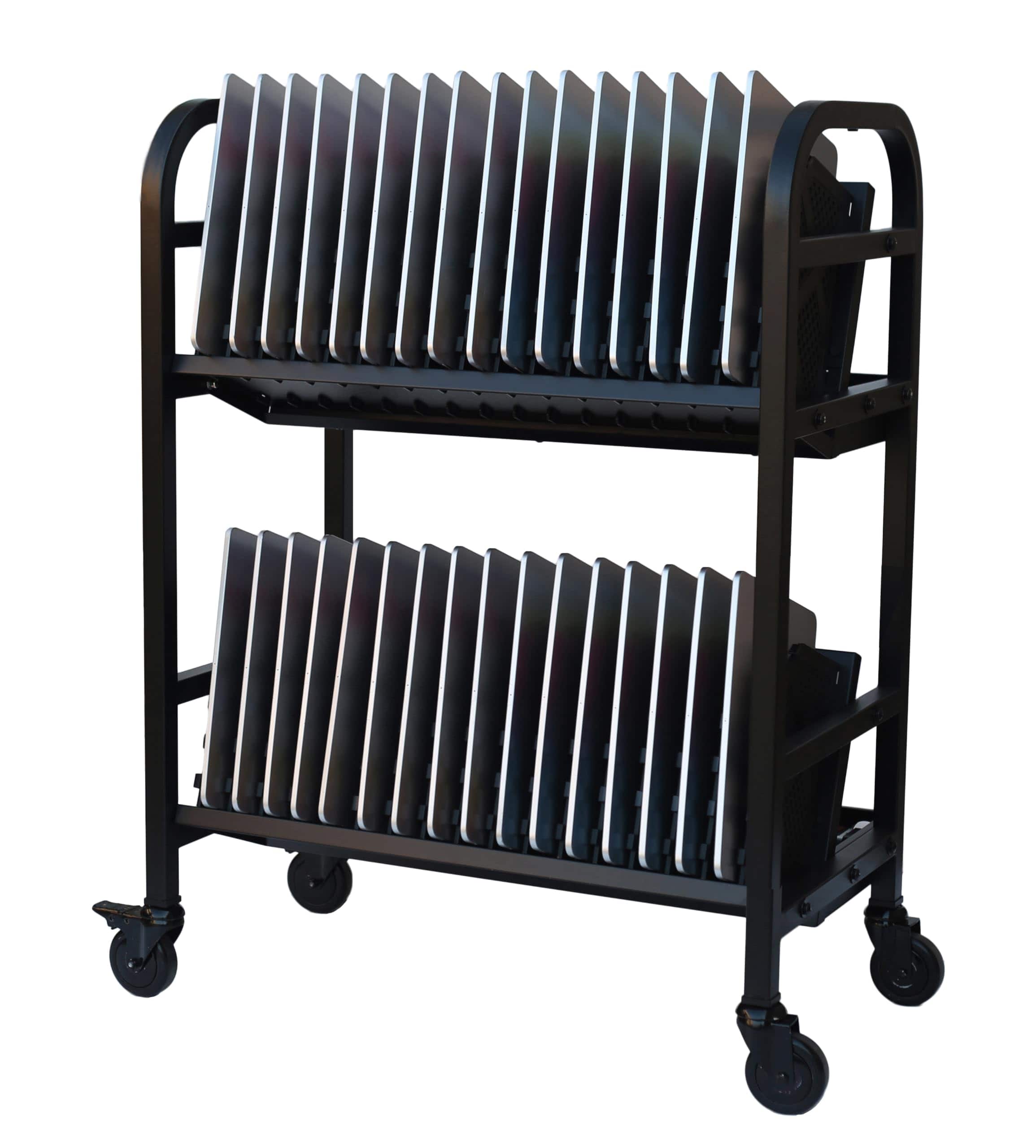 JETRANSPORT - 16-device Mobile Open School Charging Cart Station For Ipads Chromebooks Tablets And Laptops Computer - 32-Device