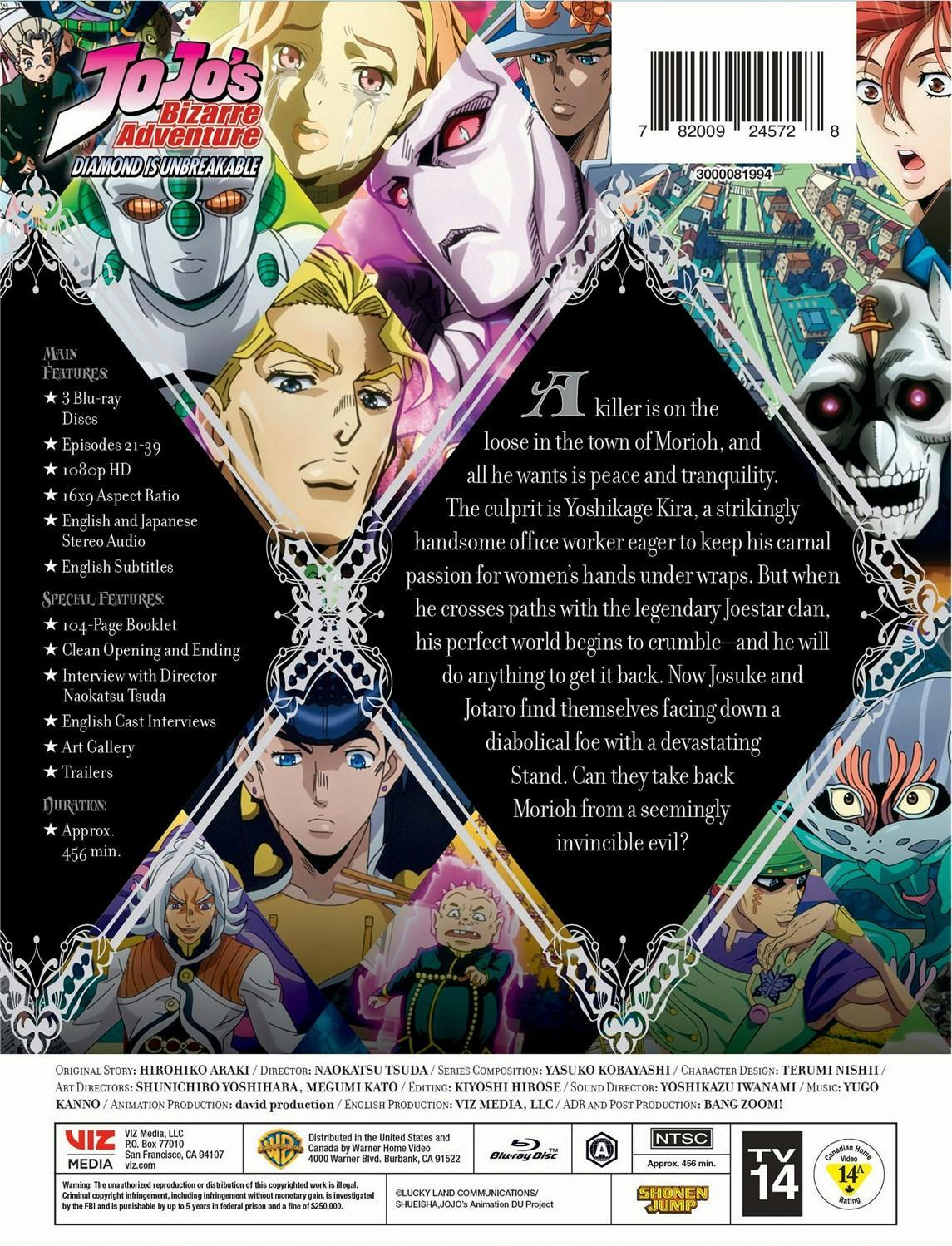 Back. JoJo's Bizarre Adventure: Diamond Is Unbreakable - Part 2 (Limited Edition Box Set) [Blu-ray].