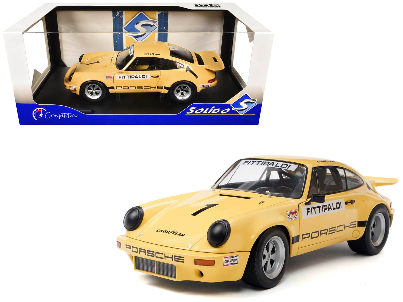 "Porsche 911 IROC #1 ""International Race of Champions"" (1974) ""Competition"" Series 1/18 Diecast Model Car by Solido" price history on PriceWatchPro