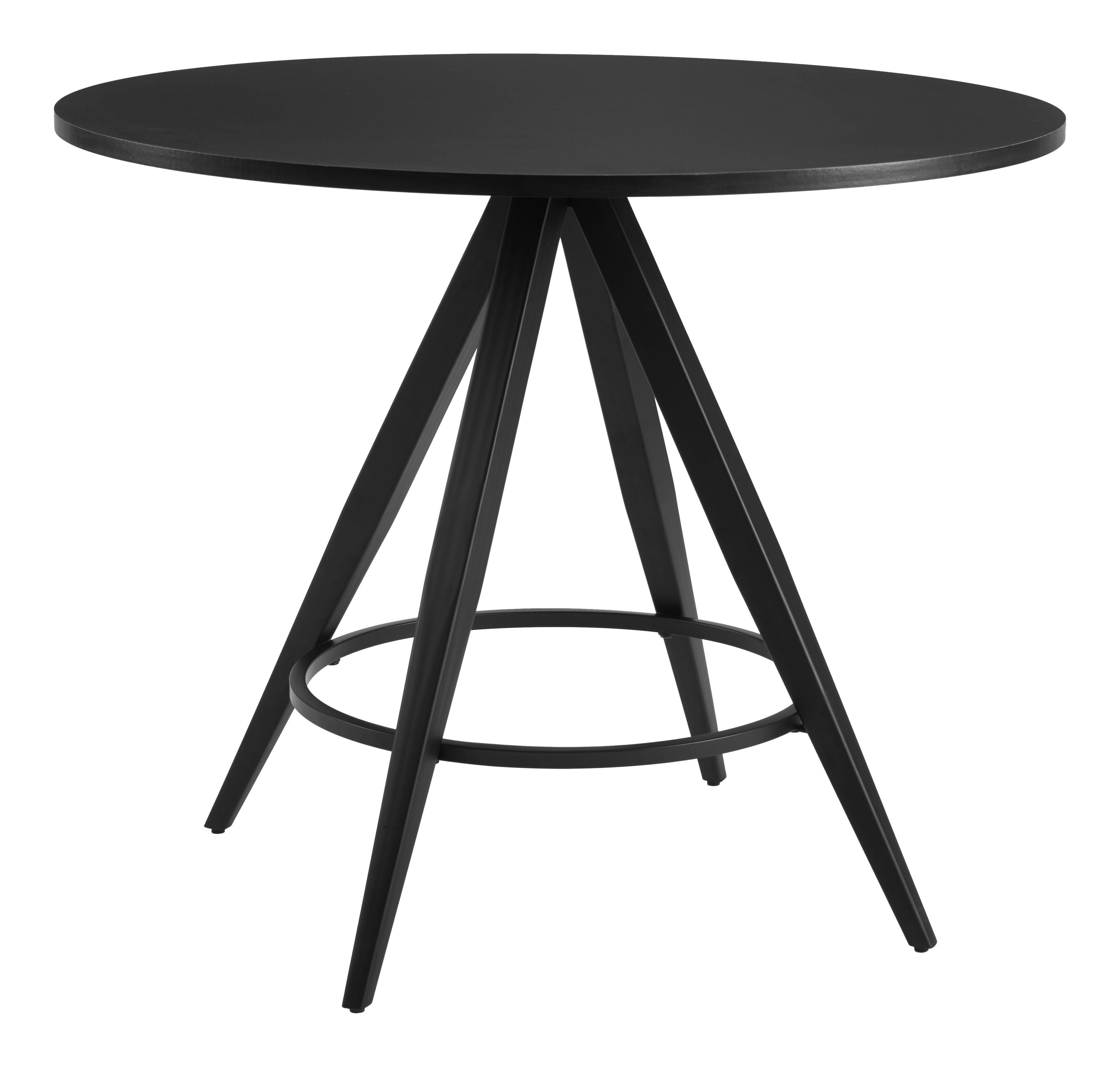 Front. Hivvago - Dinos Dining Table Black - Black.